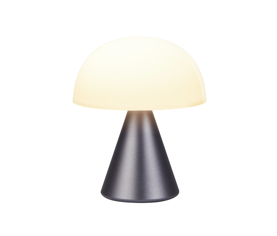 Anthrazitfarbene LED-Tischleuchte »Mina M« von LEXON.