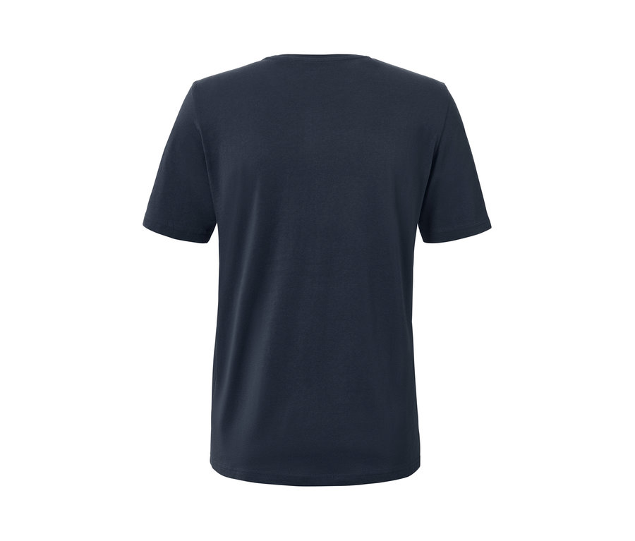 Dunkelblaues T-Shirt »Mustang« von hinten gezeigt.