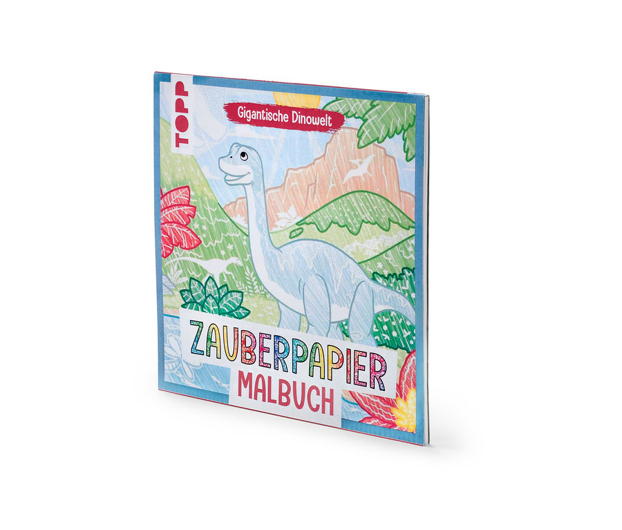 Buch: »Zauberpapier Malbuch ‒ Gigantische Dinowelt«.
