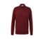 Dunkelroter Merino-Pullover.