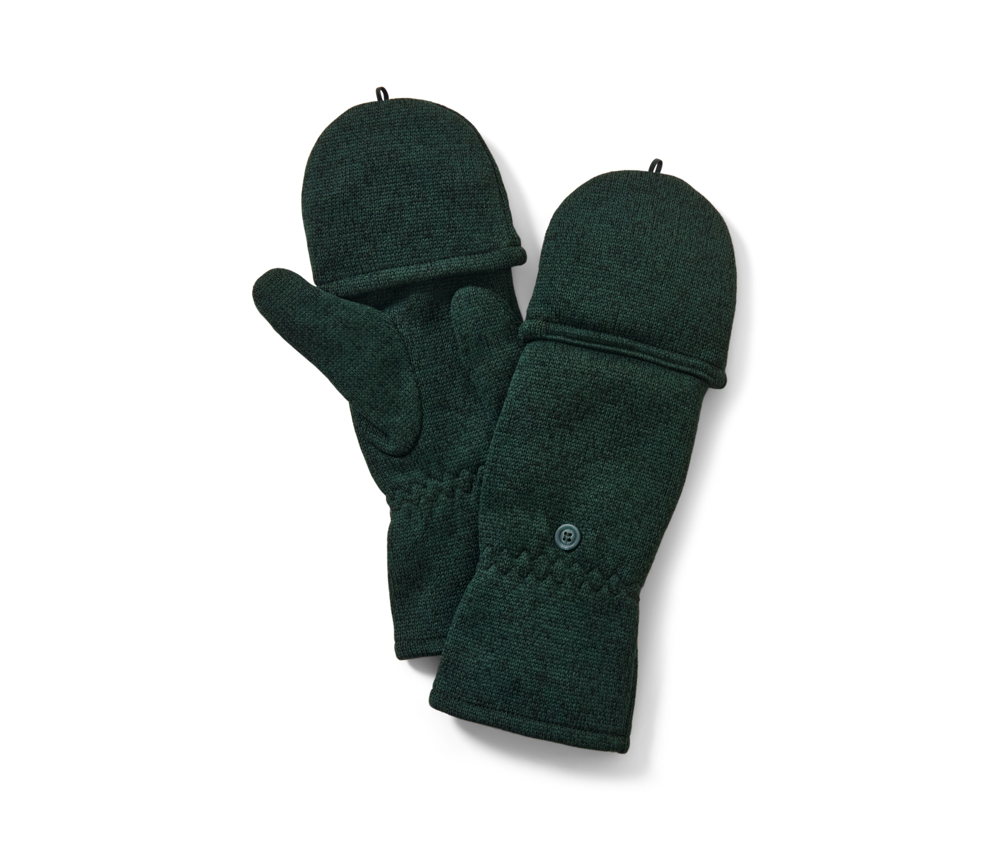 Thumbnail - Tchibo - Strickfleece-Klappfäustlinge - Herren - Gr. 7,5 - dunkelgrün