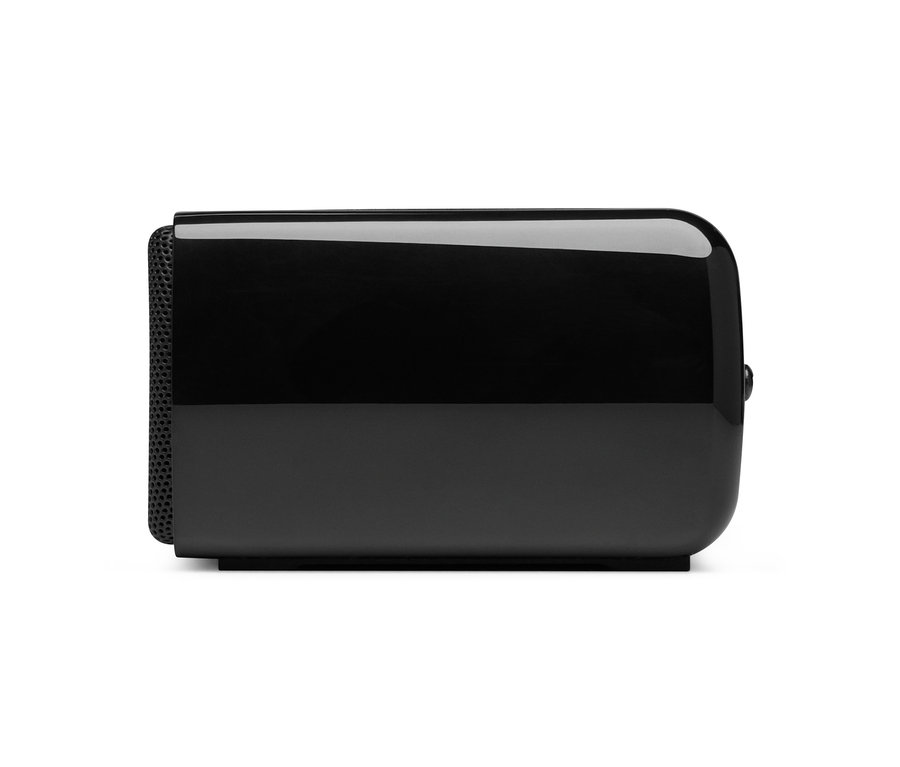Schwarzer JBL Soundbar »Cinema SB120« vor einem weißen Hintergrund.