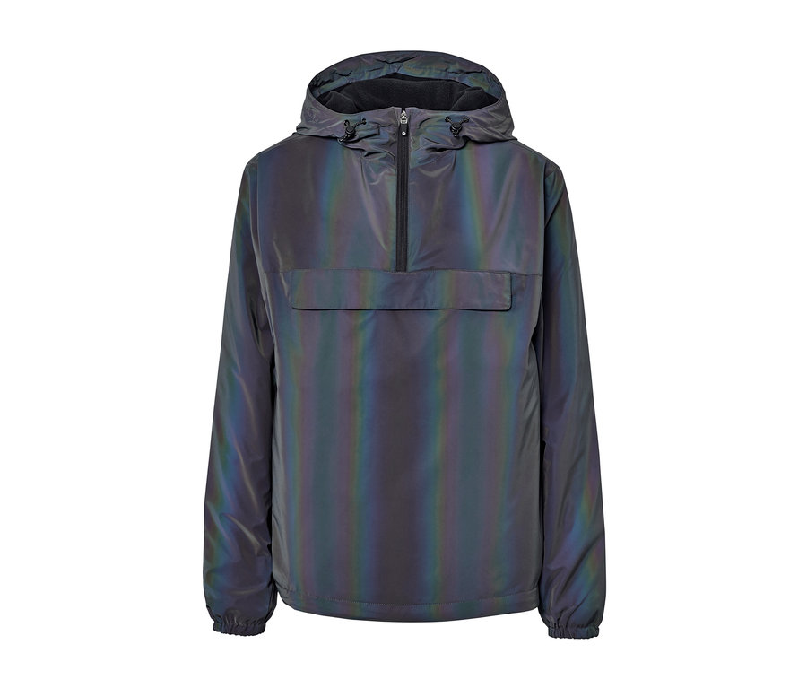 Detailansicht eines Windbreaker Rainbow Reflective.