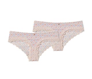 Creme mit mehrfarbigem Blumen-Alloverprint