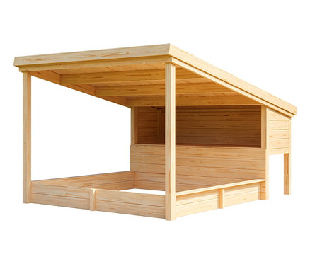 Großer Weka 2-in-1-Kinderspielplatz und Sandkasten "Emma".