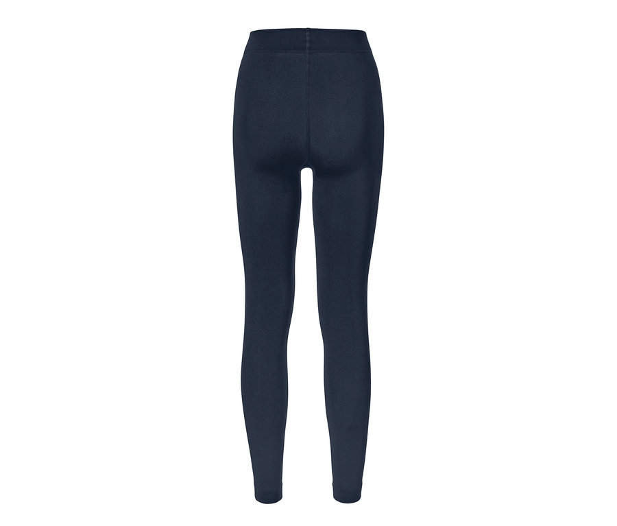 Dunkelblaue Thermoleggings von hinten.