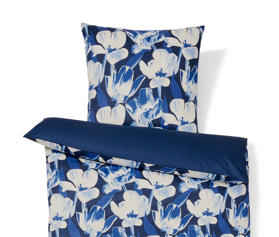 Satin-Bettwäsche, floral, in Normalgröße und Übergröße.