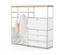 Kommode Metall »CN3« mit Holzplatte, 1 Kleiderstange, 1 Klappenfach und 3 Schubladen, weiß - /img/gQgGu4dV/64/image.jpeg