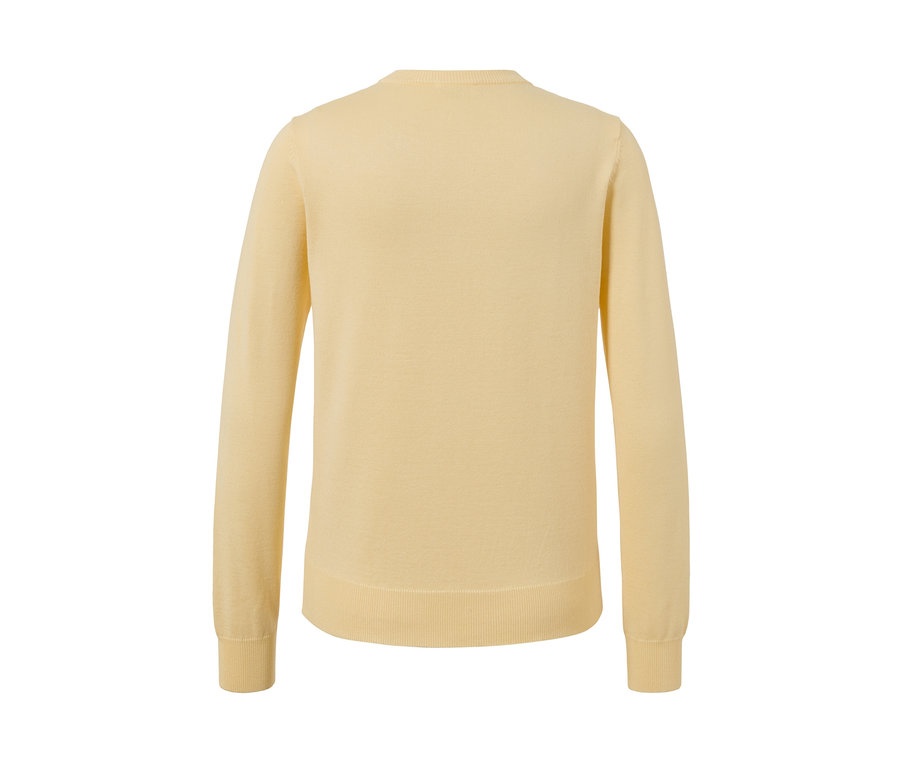 Gelber Feinstrick-Cardigan.