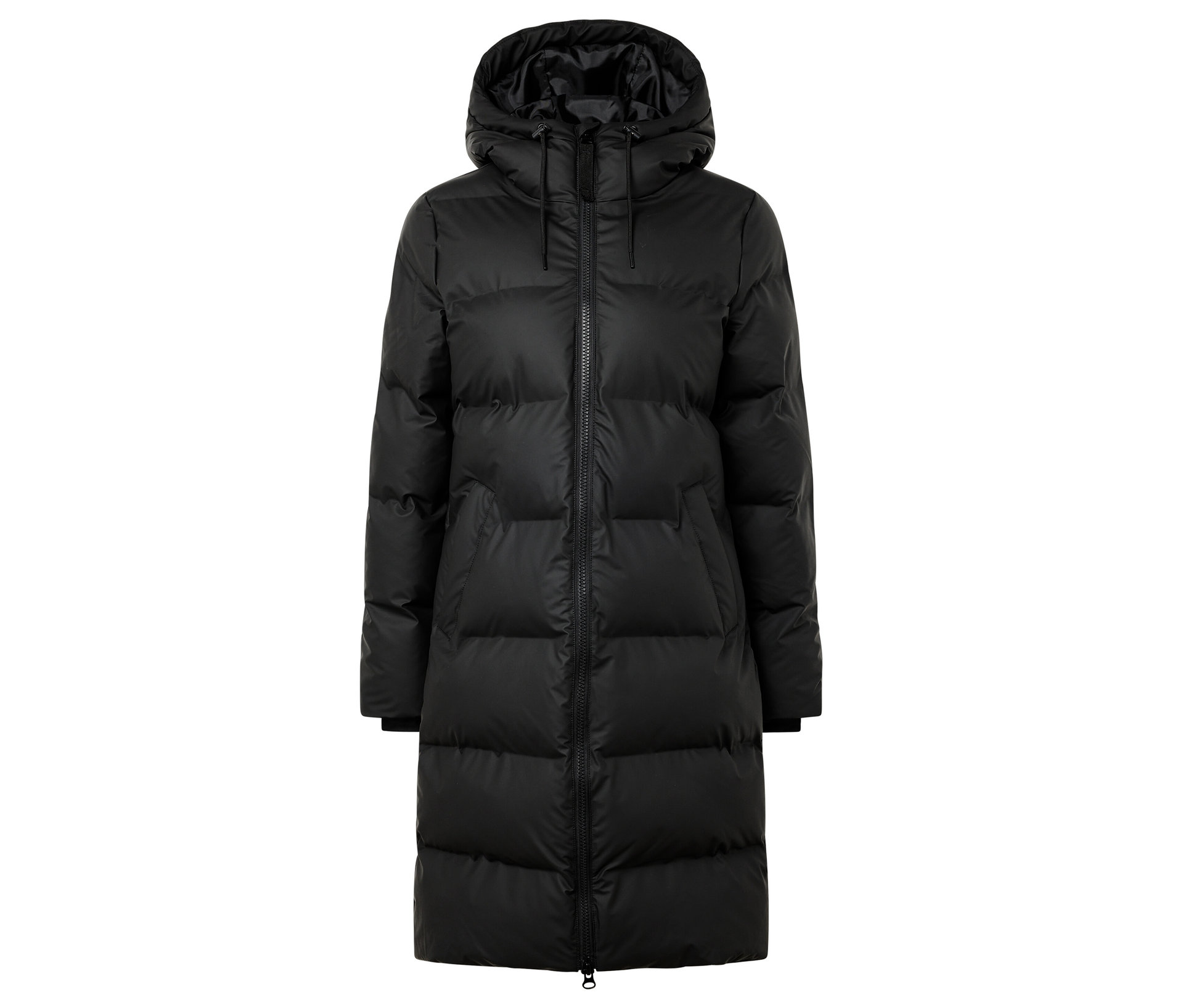 Winter-Regenmantel - Damen - Gr. 38 - schwarz - schwarz