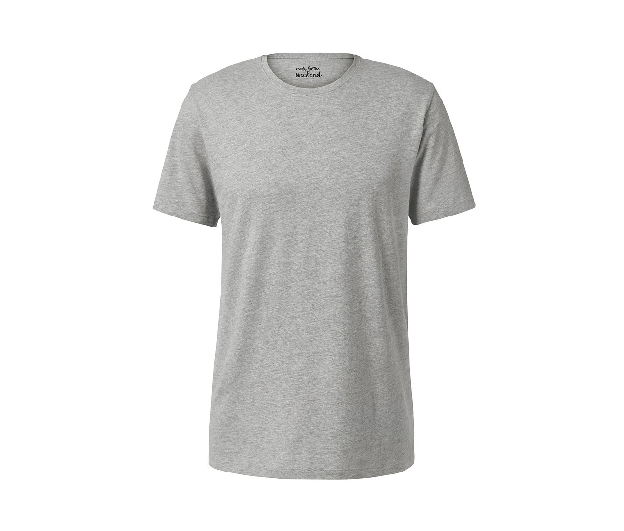Graues T-Shirt mit Rundhalsausschnitt aus dem 2er-Pack.