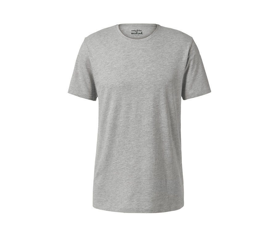 Graues T-Shirt mit Rundhalsausschnitt aus dem 2er-Pack.