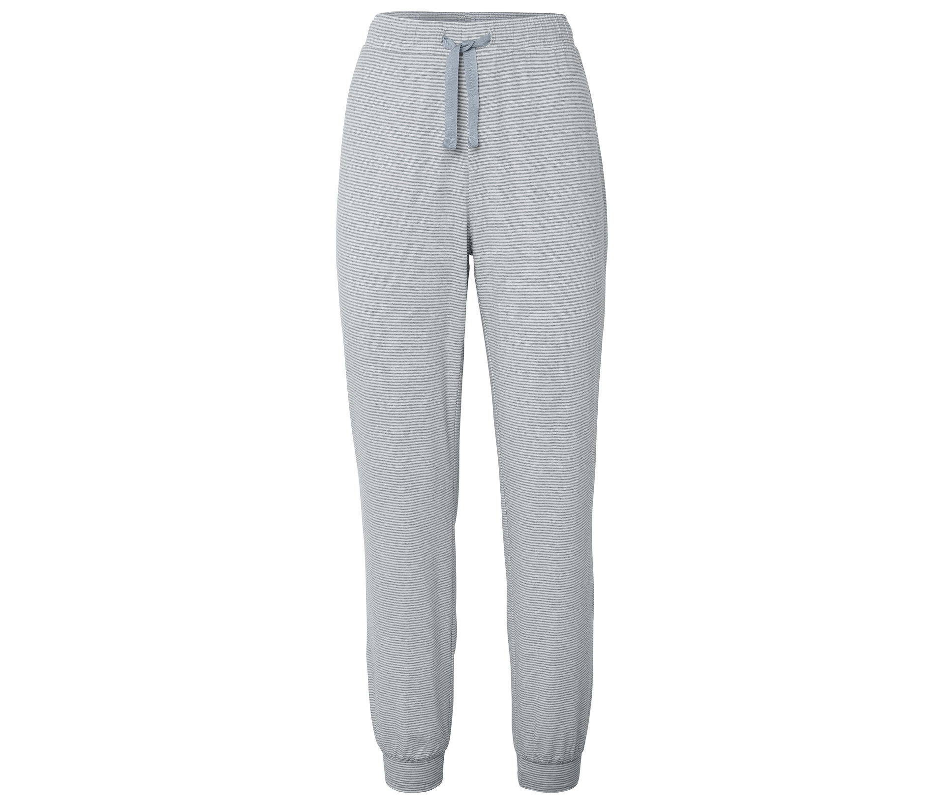Pyjamahose - Damen - Gr. XL - weiß/gestreift - weiß