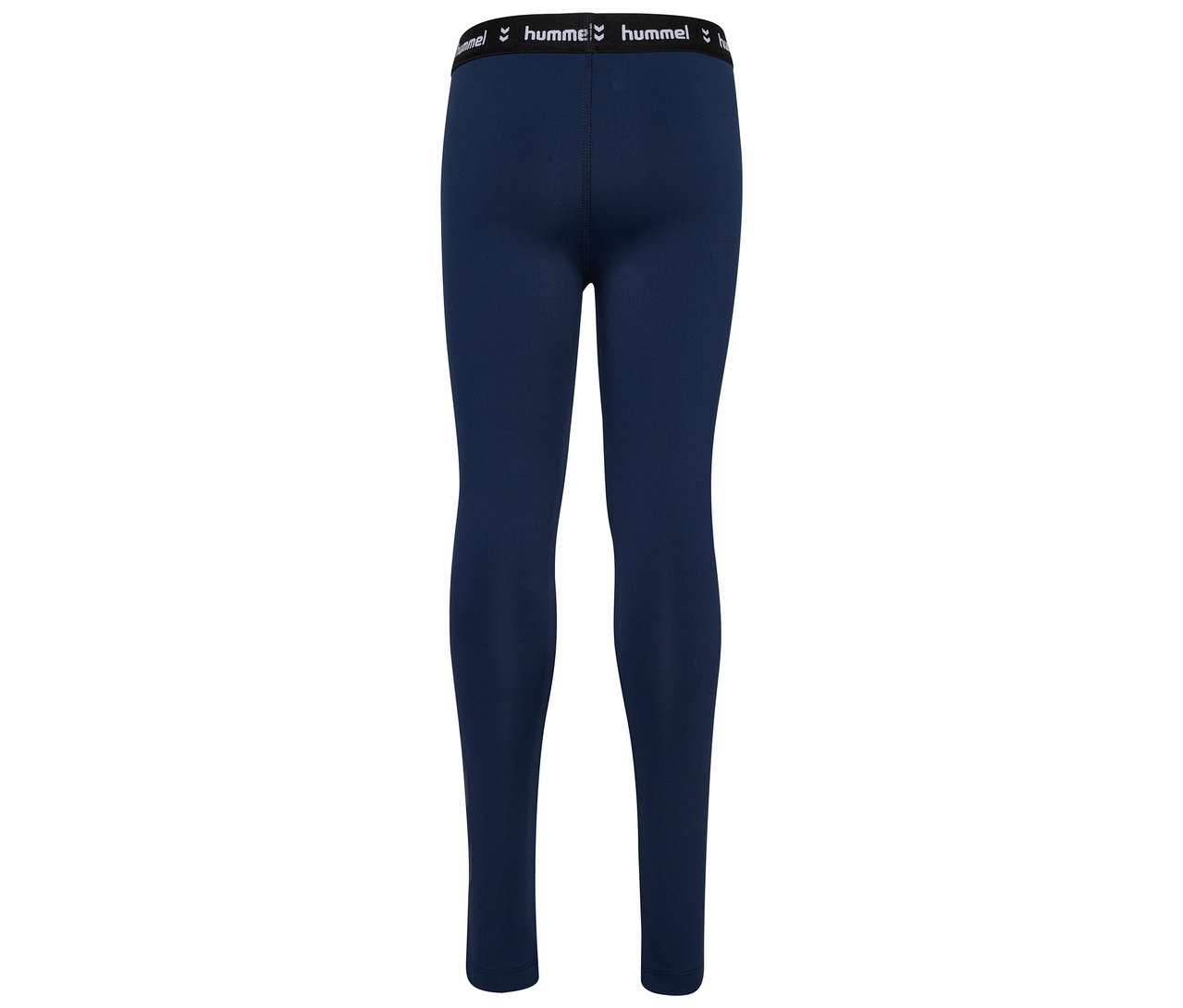Dunkelblaue HUMMEL HMLJR Pulse Mid Waist Tight Leggings von hinten.