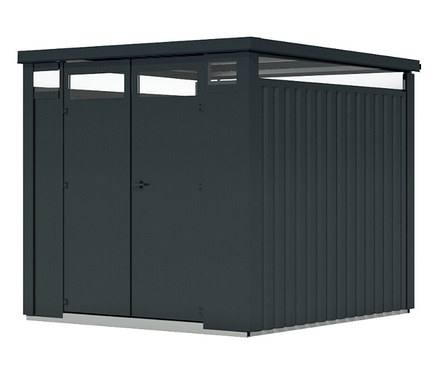 Karibu Metall-Gerätehaus, 232 x 218 x 229,5 cm.