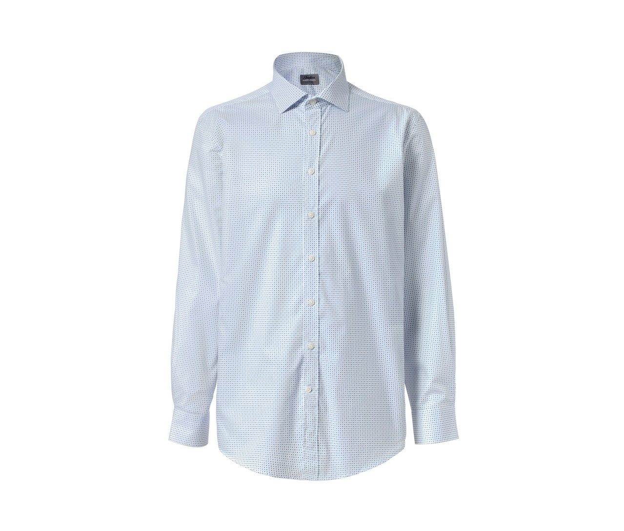 Helles Hemd mit Kentkragen, Comfort Fit, mit kleinem Muster.