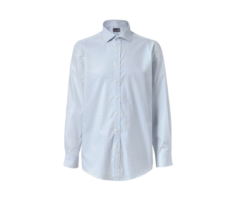 Helles Hemd mit Kentkragen, Comfort Fit, mit kleinem Muster.