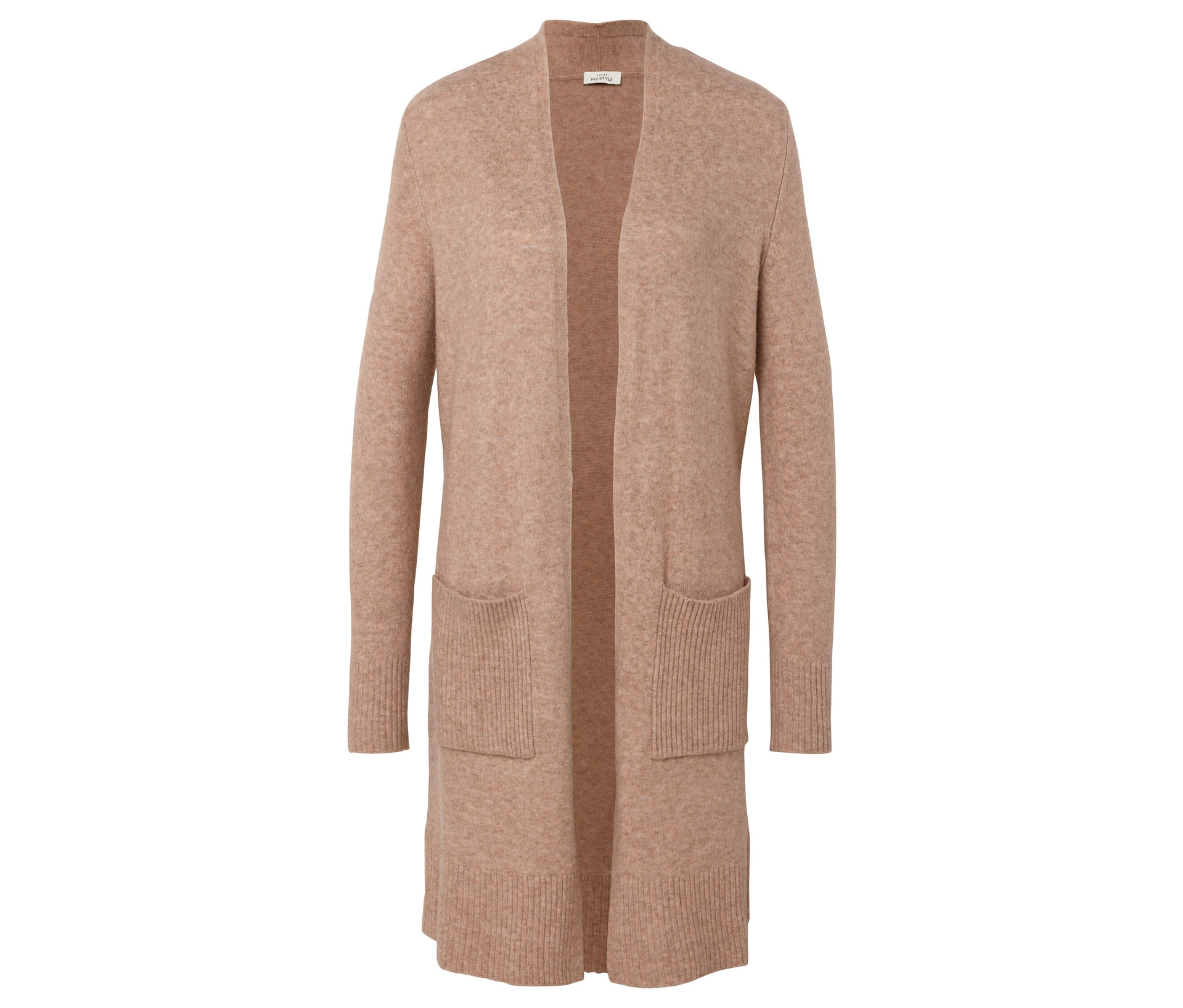 Offener Longcardigan - Damen - Gr. M - beige - beige