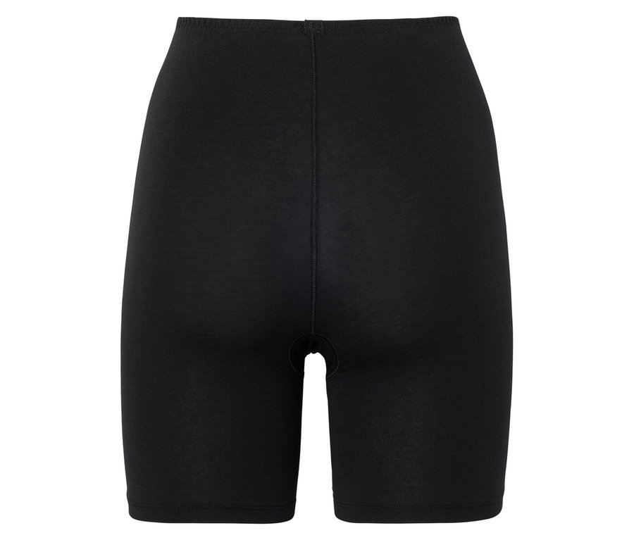 Schwarze, kurze Shapewear-Hose von hinten.