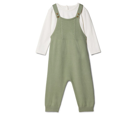 Baby-Set mit Latzhose und Langarmshirt