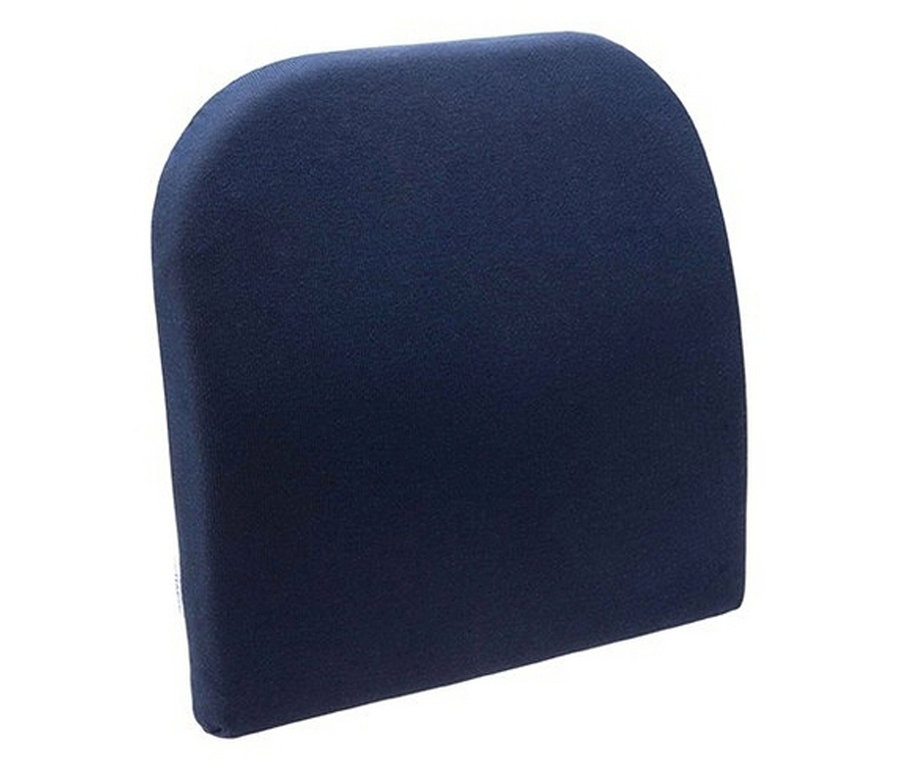 Das blaue TEMPUR® Lordosekissen steht auf einer weißen Oberfläche.