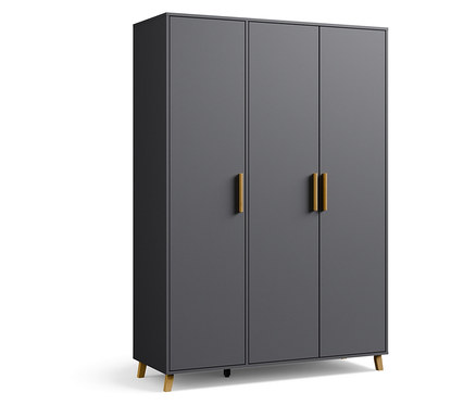 Rauch Drehtürenschrank »Shinjo«, 3-türig Basic-Ausstattung, graumetallic