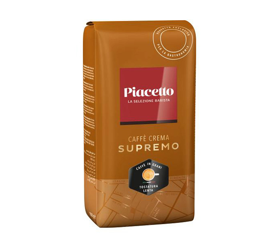 Eine Packung Piacetto Supremo Caffè Crema.