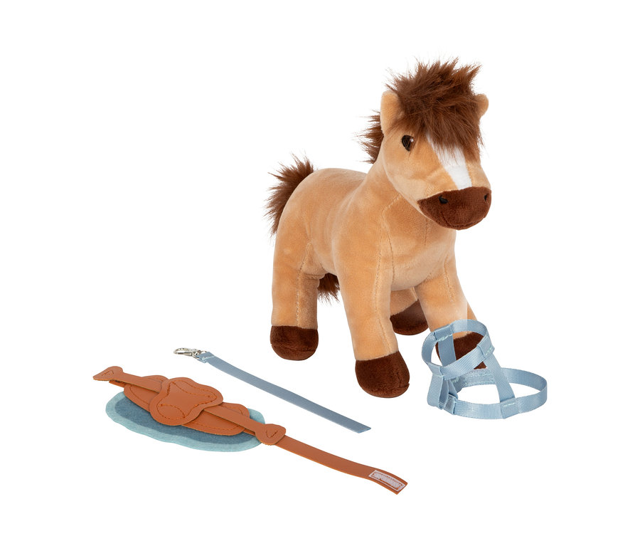Plüschpferd mit Zubehör aus dem small foot Spiel-Set Pferd mit Stall