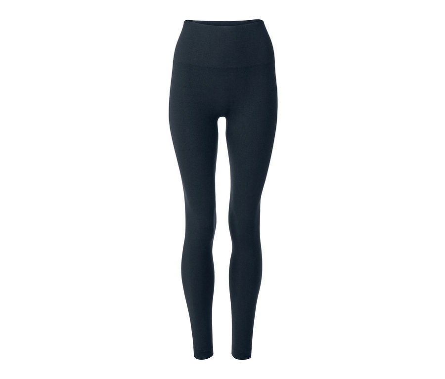 Schwarze High-Waist-Seamless-Tight auf weissem Hintergrund.