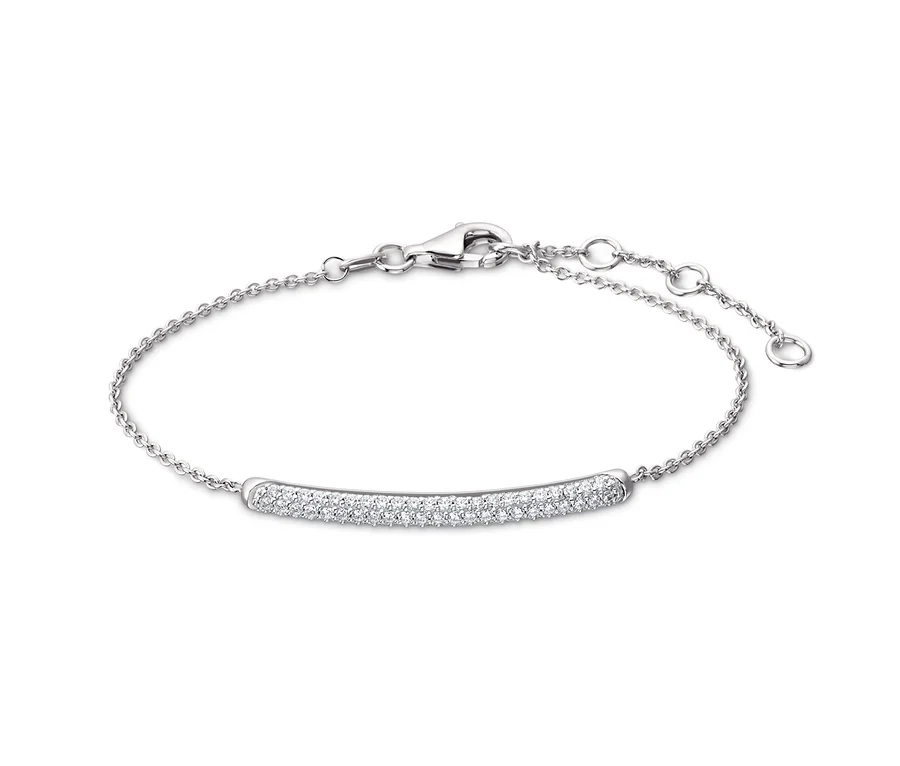 Armband aus 925er Silber mit Zirkonia in Pavé-Fassung.