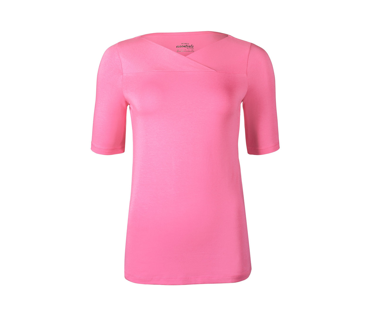 Rosa Halbarmshirt auf weißem Hintergrund.
