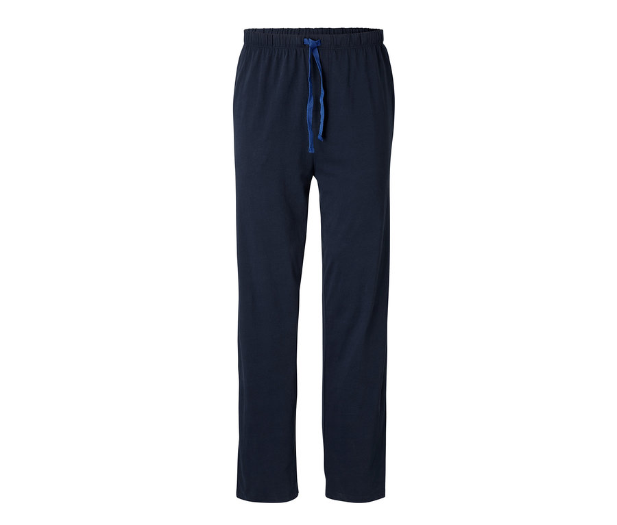 Marineblaue Pyjamahose mit Kordelzug.