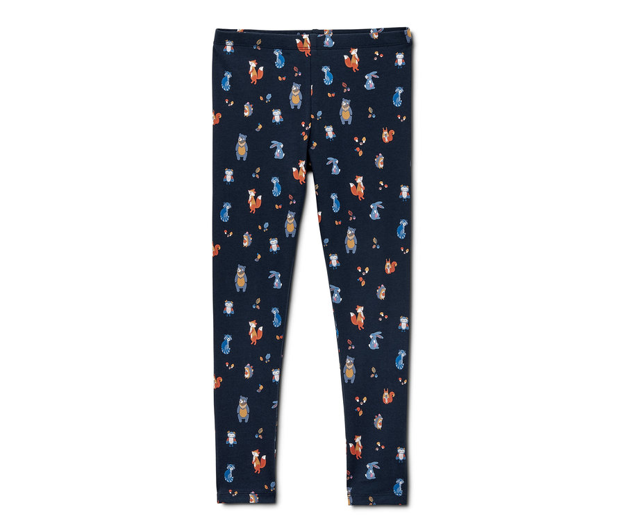 Marineblaue Leggings mit Tiermuster, 2 Stück.