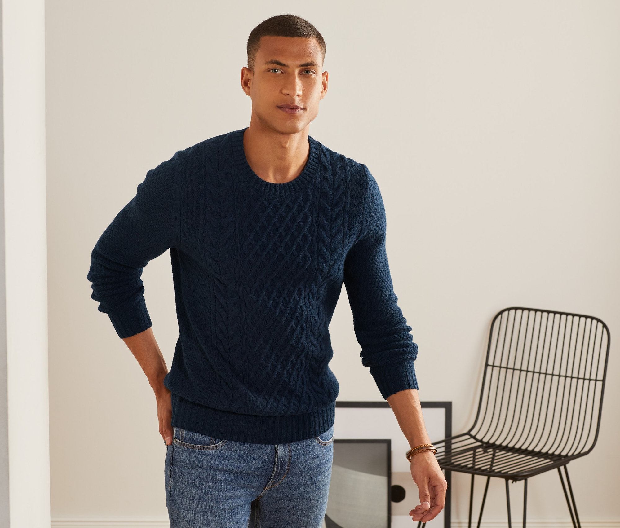 Thumbnail - Tchibo - Strickpullover - Herren - Gr. S - dunkelblau
