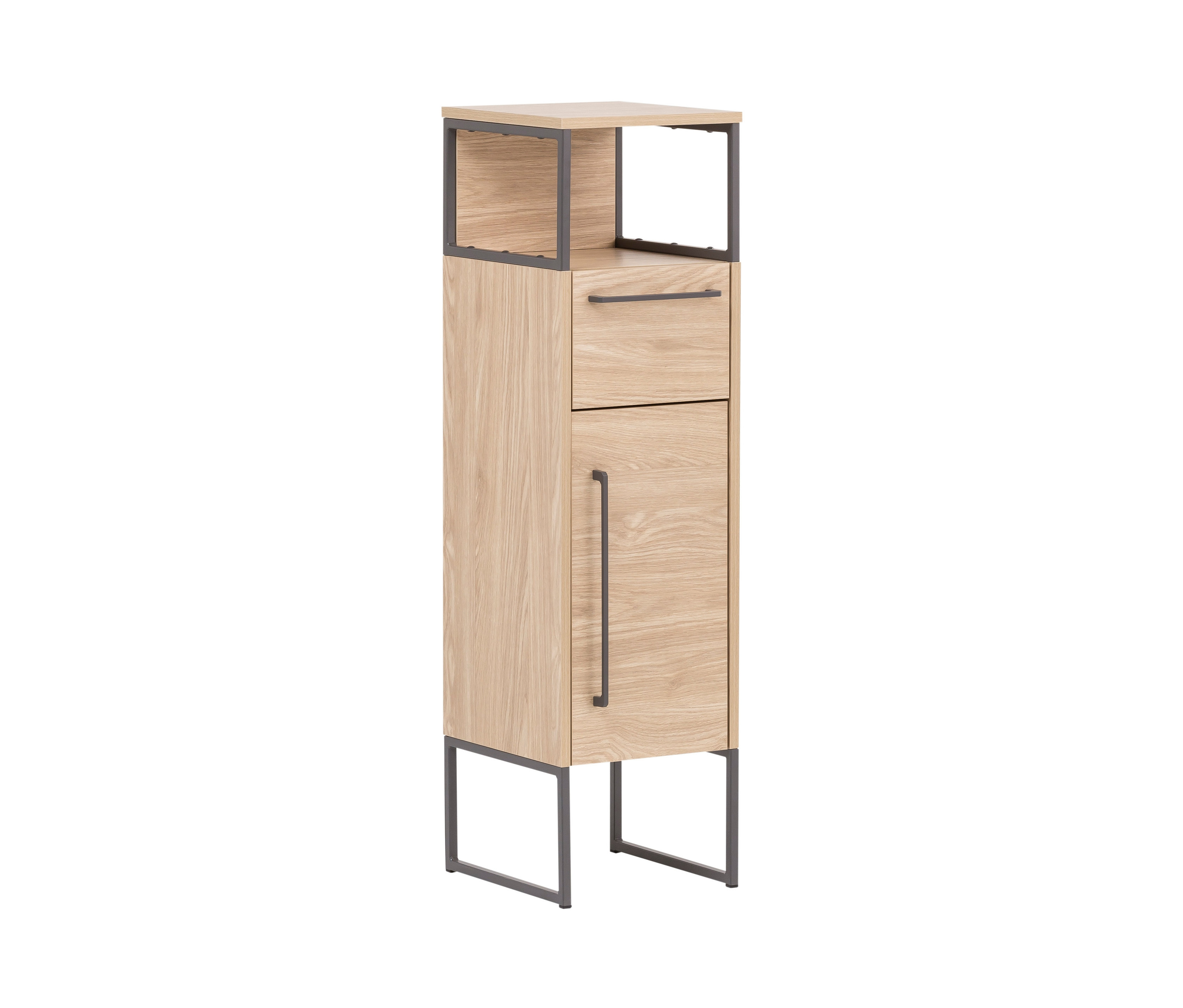 Bad günstig Kaufen-Tchibo - Bad-Unterschrank »Dumone« U 300 - 30,5x33x112,5cm - anthrazit - Holz / Stahl / Metall. Tchibo - Bad-Unterschrank »Dumone« U 300 - 30,5x33x112,5cm - anthrazit - Holz / Stahl / Metall <![CDATA[Bad-Unterschrank »Dumone« U 300, Ei