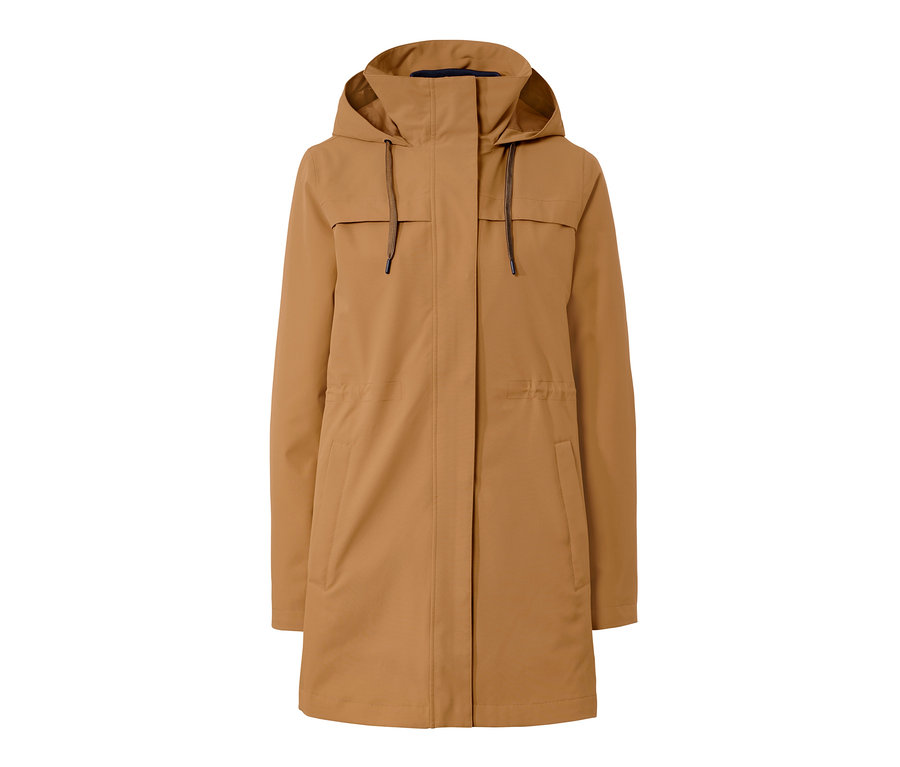 Cognacfarbener 3-in-1-Outdoormantel.