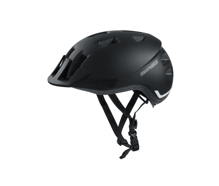 Nahaufnahme eines Fahrradhelms.