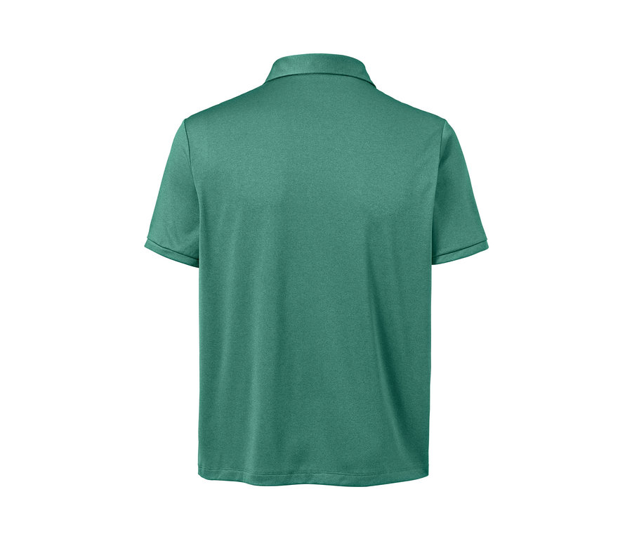 Rückansicht eines Funktions-Poloshirts.