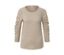 Beiges Shirt mit 3/4-Arm.