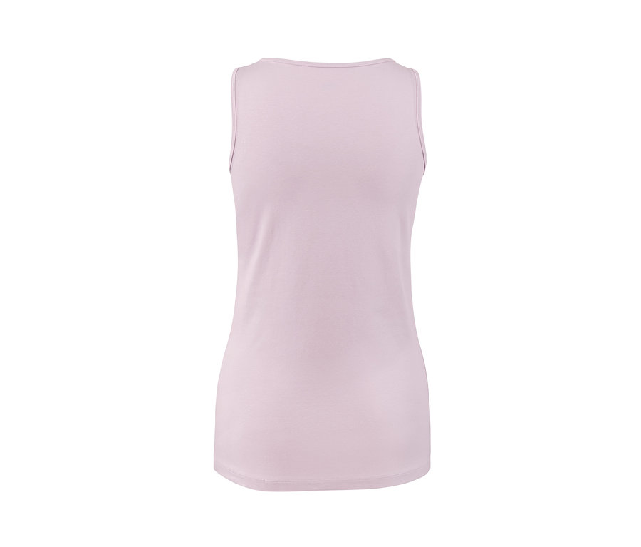 Detailansicht von der Rückseite eines rosa 2er Tops für Damen.