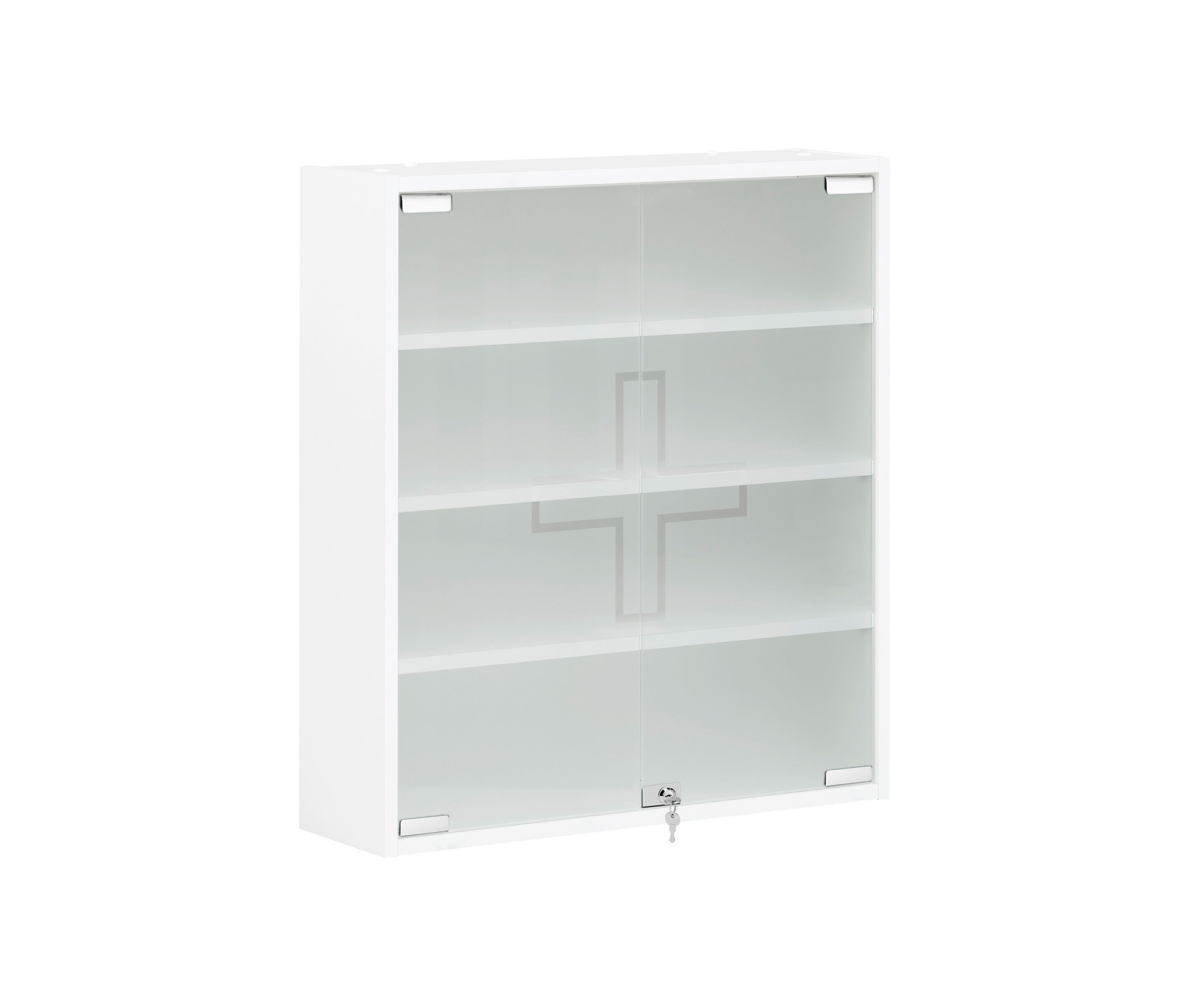 Tchibo - Medikamentenschrank »Wido« - 64x19,6x71cm - weiß - Glas / Holz / Acryl