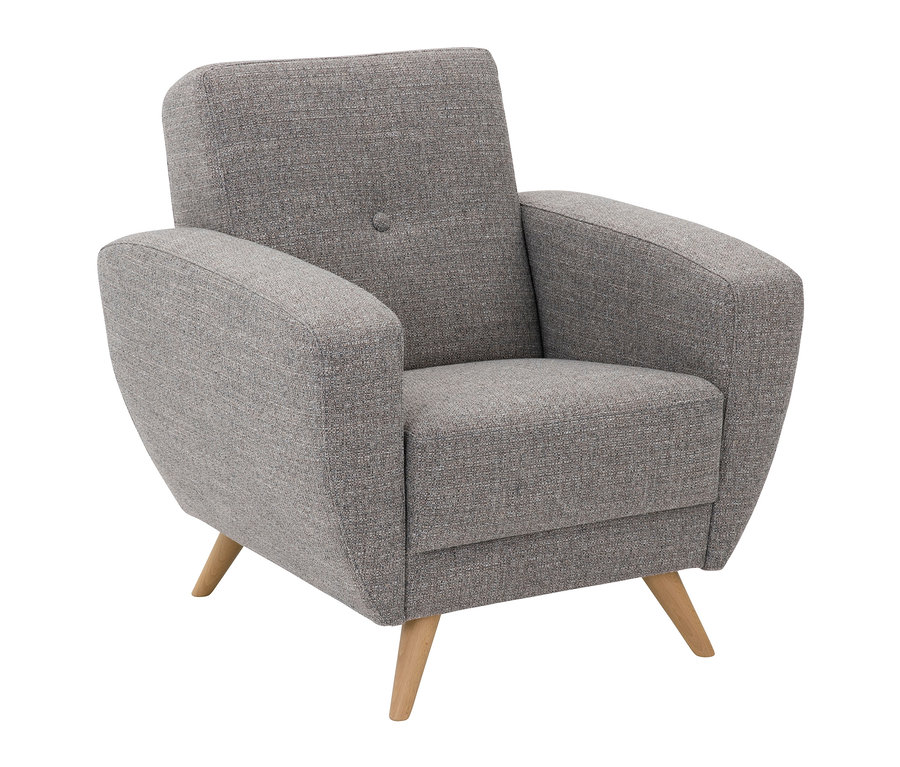 Grauer Max-Winzer®-Sessel »Justus« mit meliertem Webstoff.