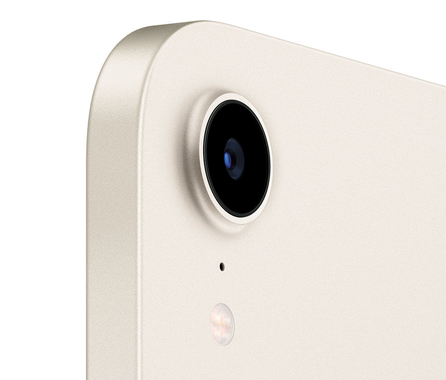 Detail der Kamera eines iPads mini. Apple iPad mini mit WiFi 2021 8,3" 256 GB, polarstern ist zu sehen.