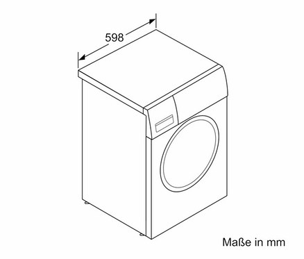 Umrisszeichnung einer Bosch Waschmaschine »WAN281KA3 Frontlader«, B (von A bis G), 7 kg.