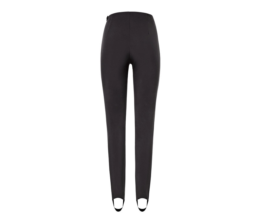 Schwarze Softshell-Ski-Tight auf weißem Hintergrund.