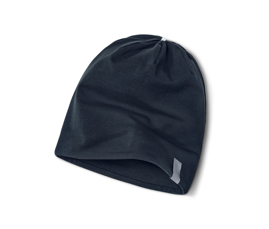 Dunkelblaue Kindermütze.