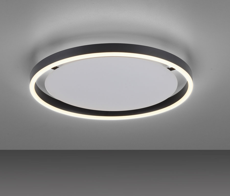 JUST LIGHT . LED Deckenleuchte »Ritus« ist eine schwarze LED-Deckenleuchte.
