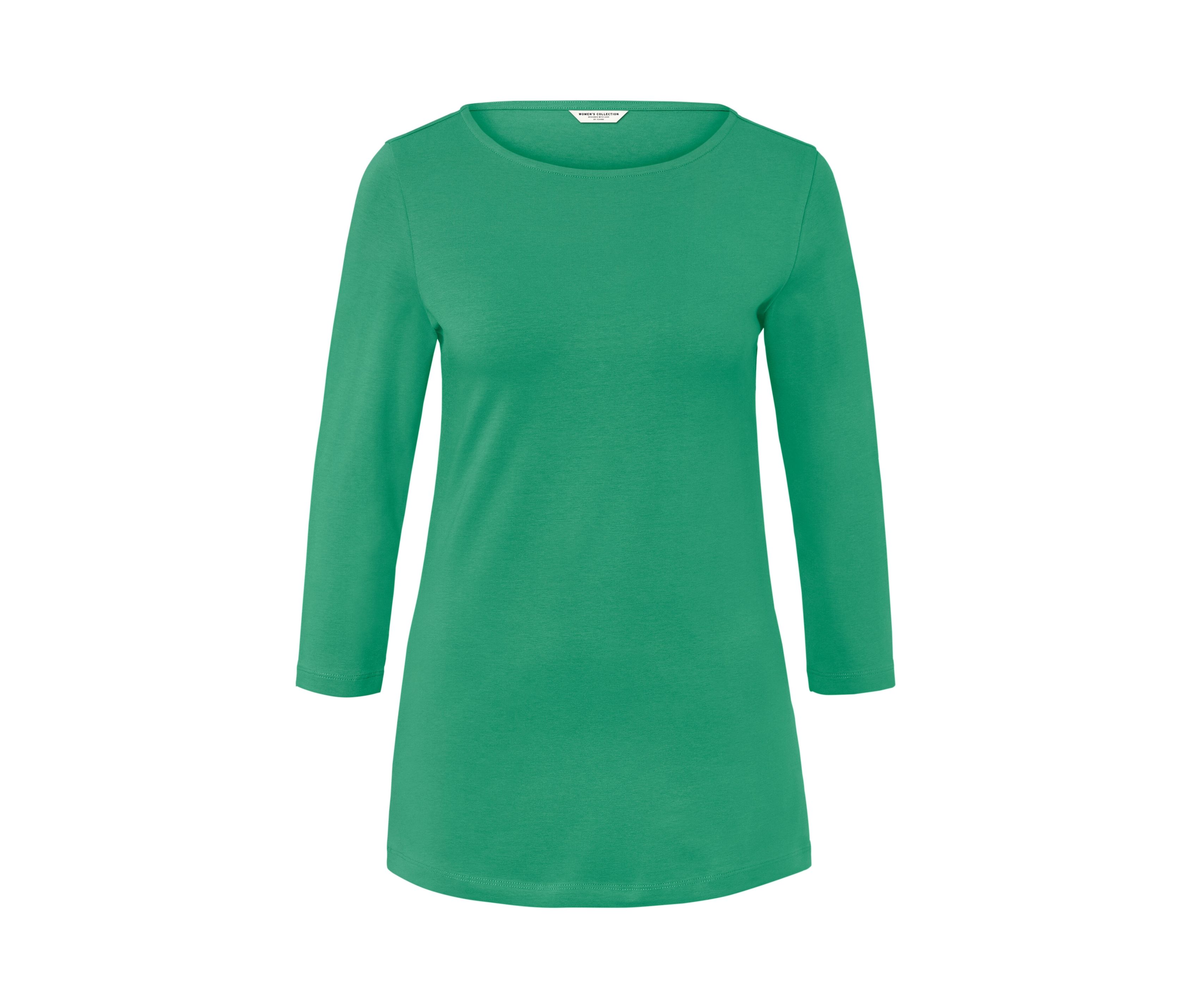 Tchibo - Shirt mit 3/4-Arm - Damen - Gr. L - grün