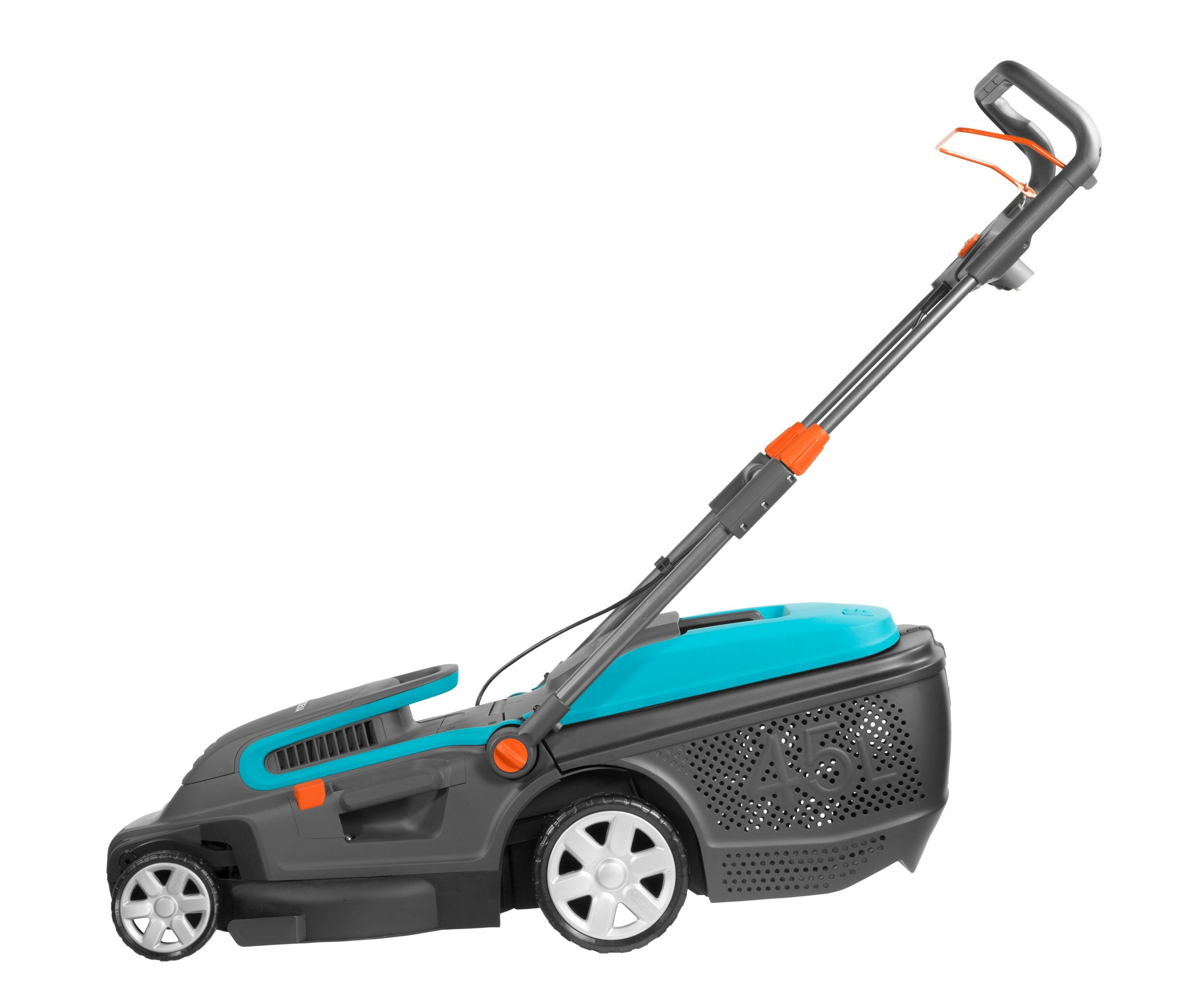 Detailansicht des Gardena Elektro-Rasenmähers »Powermax 1800/42«.