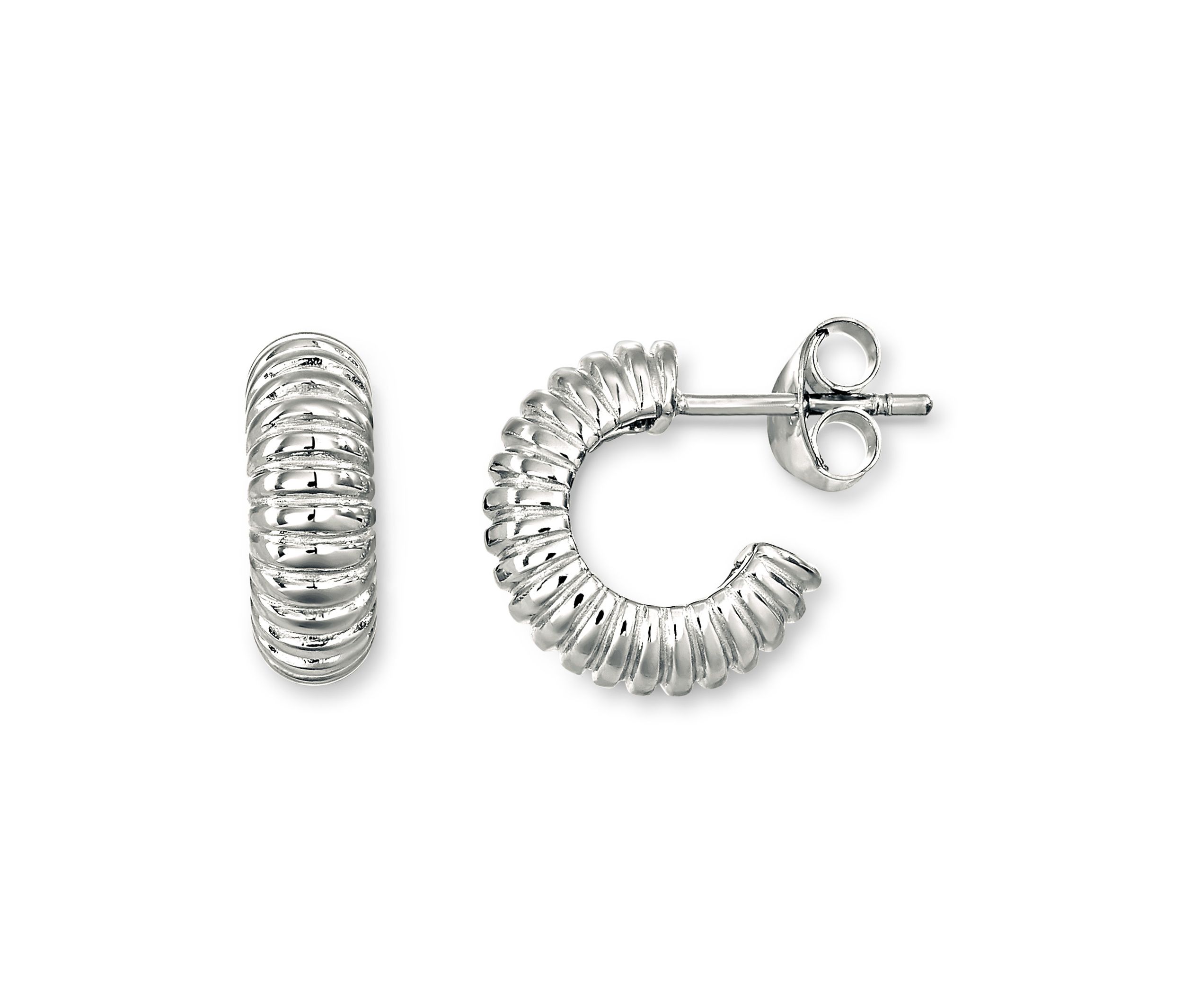 Tchibo - 925 Silber Creolen Ribbed - silber